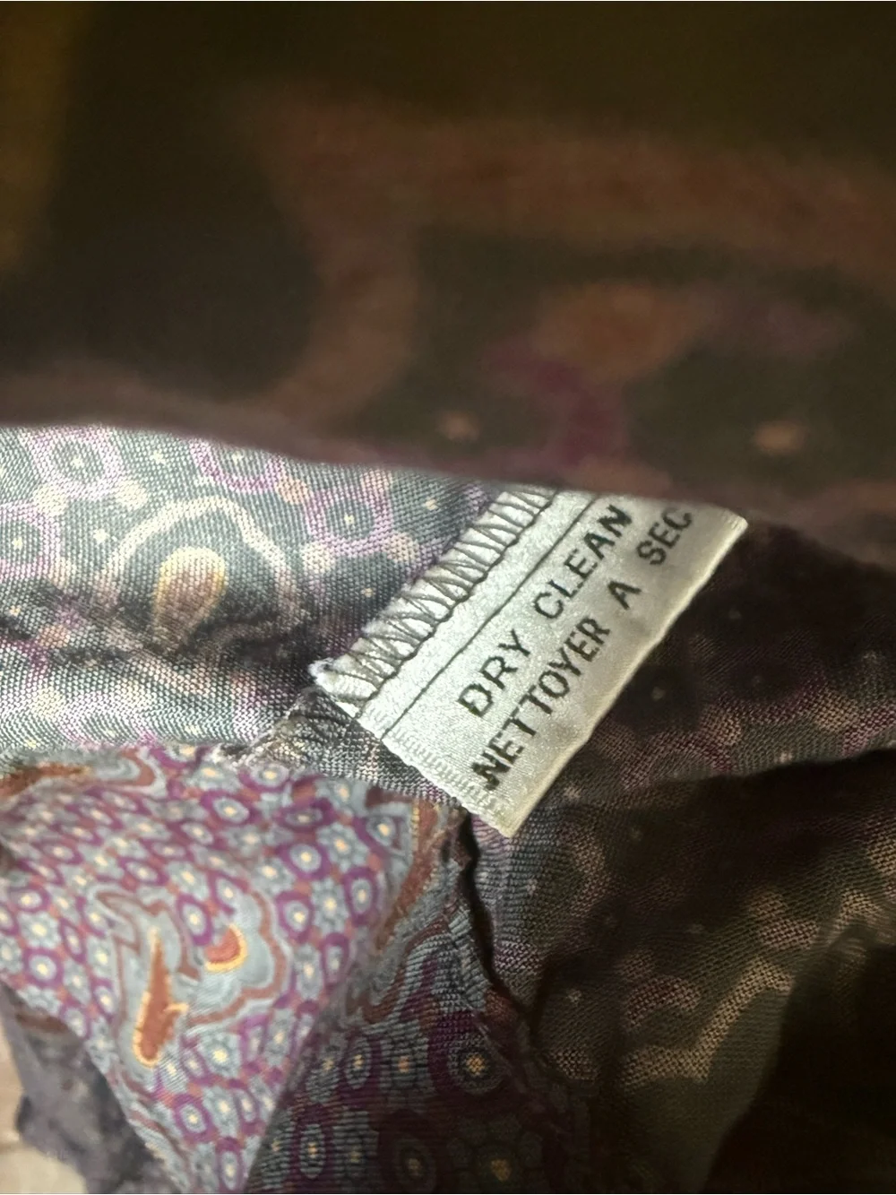 Dior Paisley Double-Breasted Purple and Brown Blazer